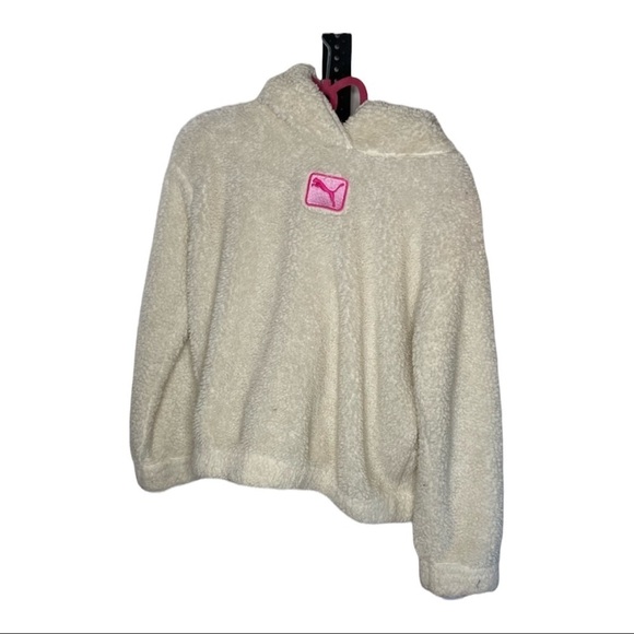 Puma Hooded Fuzzy Pullover Jacket Sz Small (7) - Picture 1 of 6